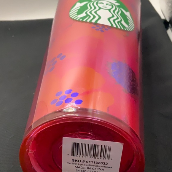Starbucks Summer 2022 Red/Orange ‘Dancing Blooms’ Floral Venti 24 oz Tumbler - Picture 4 of 4